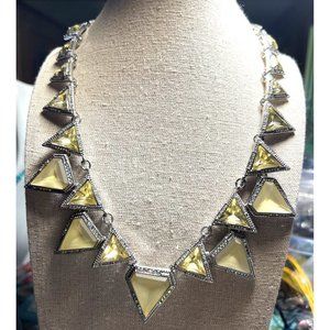 CHLOE And ISABEL Silver Tone Statement Stone Necklace & Matching RARE!  Bracelet